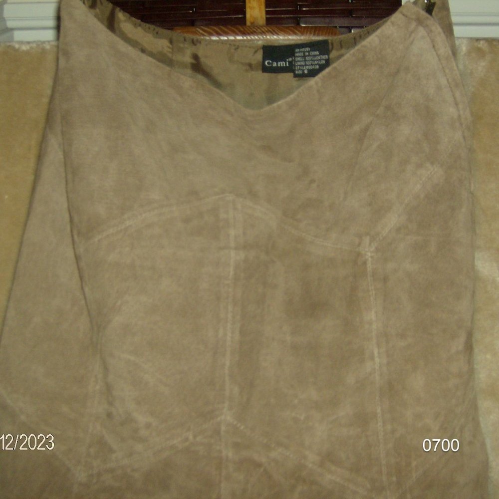 Suede Skirt Light Brown